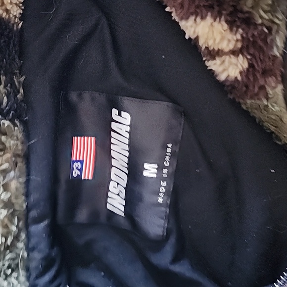 RARE Insomniac Middlelands Zip Up Fuzzy Camo Jacket Size M - Picture 6 of 6